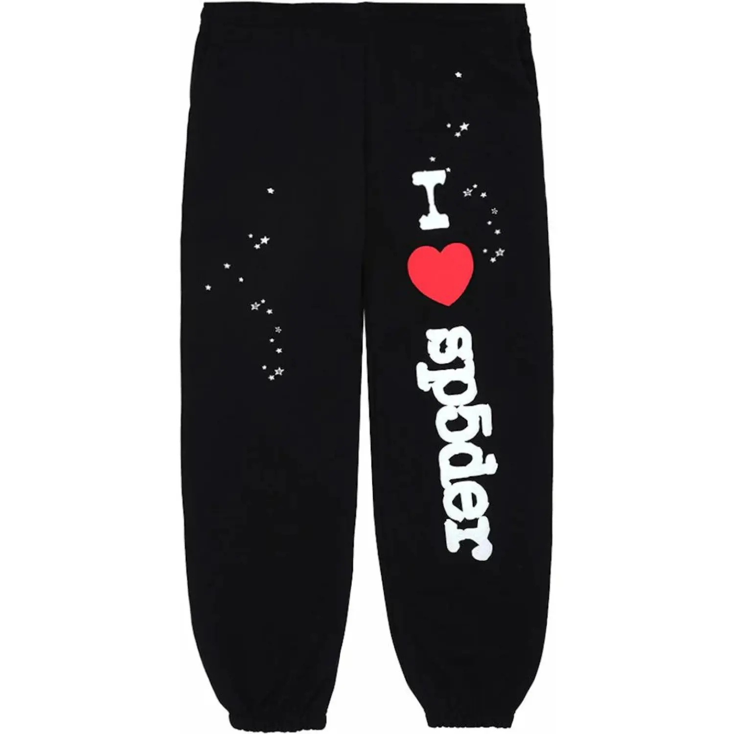 black sp5der sweatpants